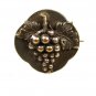 Victorian Edwardian Silvertone Grape Cluster Leaf Brooch Unbranded 10715