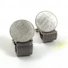 1970's Silver Tone Wrap Around Cufflinks By ANSON 22717