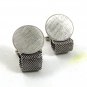 1970's Silver Tone Wrap Around Cufflinks By ANSON 22717
