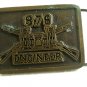 Vintage Army 876th Engineers Battalion Brass Belt Buckle 71217