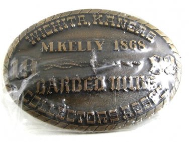 1982 Barbed Wire M. Kelly 1868 Belt Buckle Limited Collectors Buckle 103117