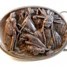 Vintage 1984 Native Americans Teepee Belt Buckle by Bergamont