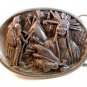 Vintage 1984 Native Americans Teepee Belt Buckle by Bergamont