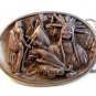 Vintage 1984 Native Americans Teepee Belt Buckle by Bergamont