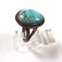 Vintage Southwest Sterling Silver Turquoise Ring Size 8 1/2 Unbranded 10715