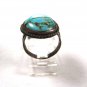 Vintage Southwest Sterling Silver Turquoise Ring Size 8 1/2 Unbranded 10715