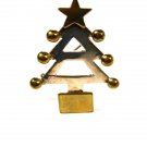 Mexican Sterling Silver Christmas Tree 2 Tone Brooch by HOB 73115