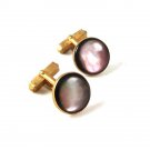 Vintage Gold Tone & Abalone Cufflinks By SWANK 111416