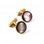 Vintage Gold Tone & Abalone Cufflinks By SWANK 111416