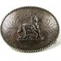 Western Cowboy Silver Tone Wild Horse Belt Buckle 1417