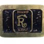 Vintage Record Supply Brass Belt Buckle 81016