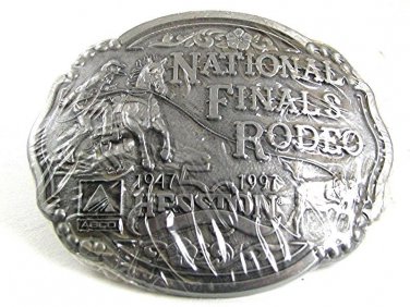 1947 - 1997 National Finals Rodeo HESSTON Belt Buckle 91217