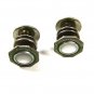 Edwardian / Art Deco Silvertone & Mother Pearl Green Cufflinks by SNAP LINK 8415
