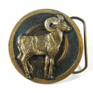 1980 Big Horn Sheep Belt Buckle by Great American Buckle Co Made USA 81015