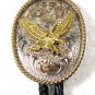 Silver Tone Gold Tone American Eagle Bolo Leather Cord Unbranded 121515ab