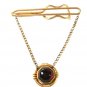 Vintage Goldtone & Red Tie Clasp By HADLEY Made In USA 42716