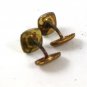 Vintage Gold Tone & Yellow Cufflinks 11516