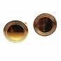 Vintage Gold Tone Round Dressy Cufflinks By SWANK 8916