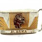 Vintage Silvertone Copper ALASKA Bear Dress Belt Buckle By KINNEY 10717