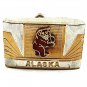 Vintage Silvertone Copper ALASKA Bear Dress Belt Buckle By KINNEY 10717
