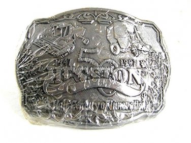 1947 - 1997 National Finals Rodeo HESSTON Belt Buckle By ADM 91217