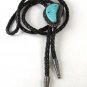 Native American Silver Bolo Turquoise with Leather Cord 101316