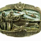 1983 U.S. Army Fire Poiwer Belt Buckle Great American Buckle Co Made In USA