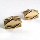 Vintage 1960's Goldtone Cufflnks By FOSTER PAT PEND USA 92017