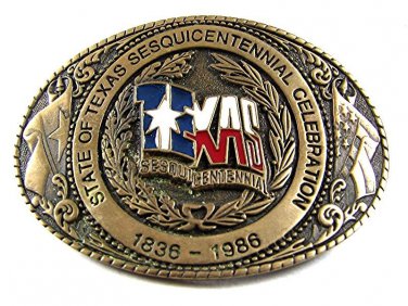 Official 1986 Texas Sesquicentennial Celebration Belt Buckle 112717
