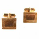 Art Deco Gold Tone 1/20 12K G.F. Gold Filled Cufflinks by SWANK 12215
