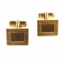 Art Deco Gold Tone 1/20 12K G.F. Gold Filled Cufflinks by SWANK 12215