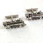Vintage Silvertone Train Steam Engine Cufflinks By SWANK 71317