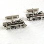 Vintage Silvertone Train Steam Engine Cufflinks By SWANK 71317