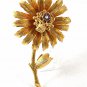 Vintage B.P.O.E. Gold Tone Ladies Flower Brooch 92116