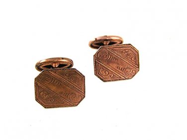 New Old Store Stock Edwardian / Victorian Gold Tone Cufflinks 92416f