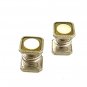 Deco Mother Pearl Goldtone Snap Link Cufflinks BAER & WILDE KUM-A-PART 4517