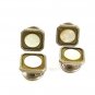 Deco Mother Pearl Goldtone Snap Link Cufflinks BAER & WILDE KUM-A-PART 4517
