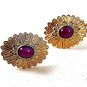 1970's Gold Tone & Pink Cufflinks By AVON 111516