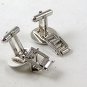 1970's Silver Tone Wrap Around Cufflinks By HICKOK USA 121416