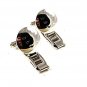 1970's Silver Tone Wrap Around Cufflinks By HICKOK USA 121416