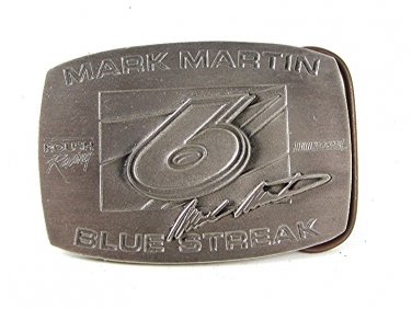 American Legends Foundry MARK MARTIN Blue Streak Belt Buckle 91416