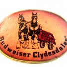 Vintage Budweiser Clydesdales's Horses Leather Top Belt Buckle