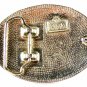 Cowboy Black Silvertone Broncho Busting Belt Buckle By W U.S.A. 32116