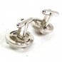 Vintage Silver Tone Horse Head & Its Behind Funny Theme Cufflinks 12617