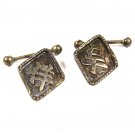 Vintage Oriental / Asian Writiing 85 Silver Cufflinks by ???? 101215