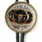 Silver Tone Gold Tone Black Longhorn Skull Bolo Leather Cord Unbranded 121515