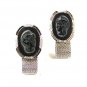 Silver Tone & Black Pericles Greek Warrior Cufflinks Unbranded 122315