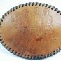 Vintage 3 Guys With Rifles Pistols etc Leather Belt Buckle Unbranded 11715