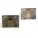 Vintage Sterling Silver Monogrammable Cufflnks Signed MIL 92517