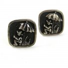 1950's A Day At The Beach or ?? Umbrella Cufflinks 33017